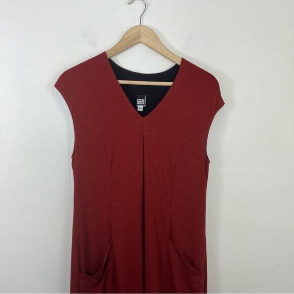 Anni Kuan Burgundy Fair Trade Dress Size Medium - Picture 3 of 12
